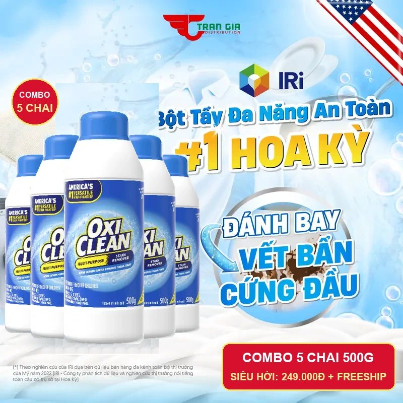 Combo 5 Chai 500g OxiClean Siêu Hời 249K