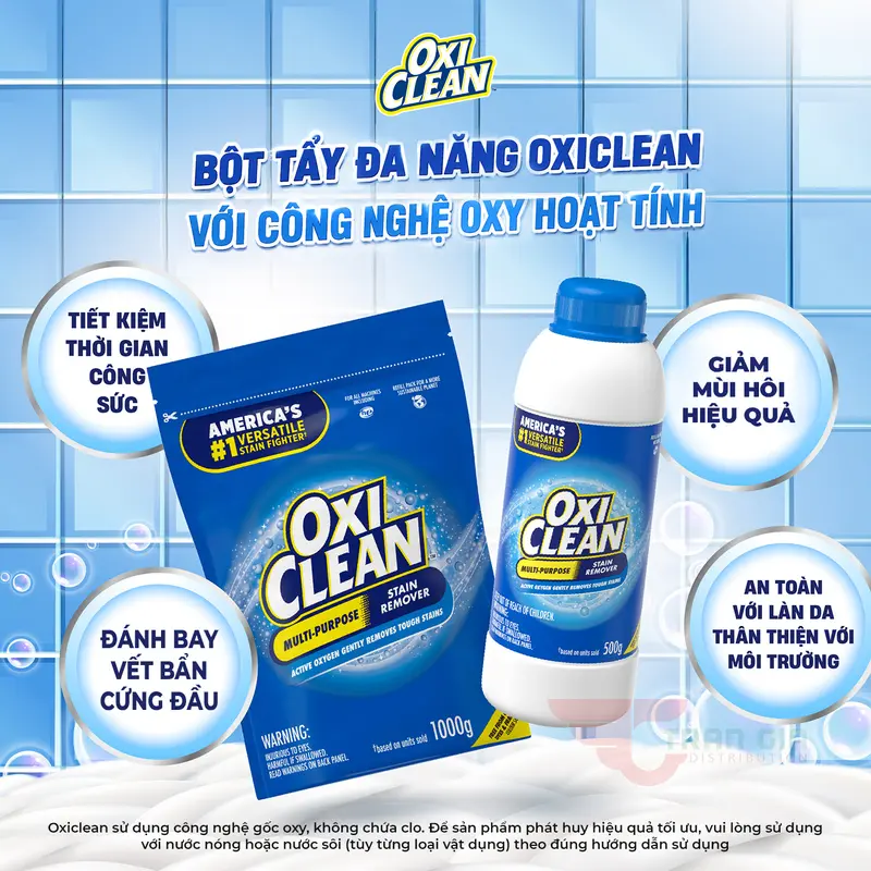 Công nghệ Oxy Hoạt Tính đánh bay vết bẩn cứng đầu